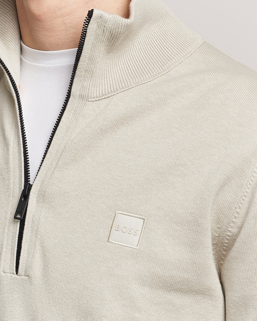 Homme | Pulls Et Tricots | BOSS ORANGE | Kanobix Knitted Half-Zip Light Beige