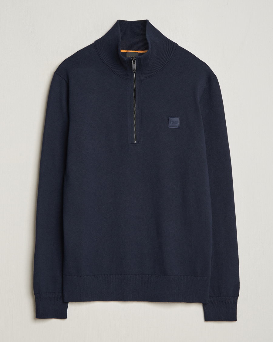 Homme | Pulls Et Tricots | BOSS ORANGE | Kanobix Knitted Half-Zip Dark Blue