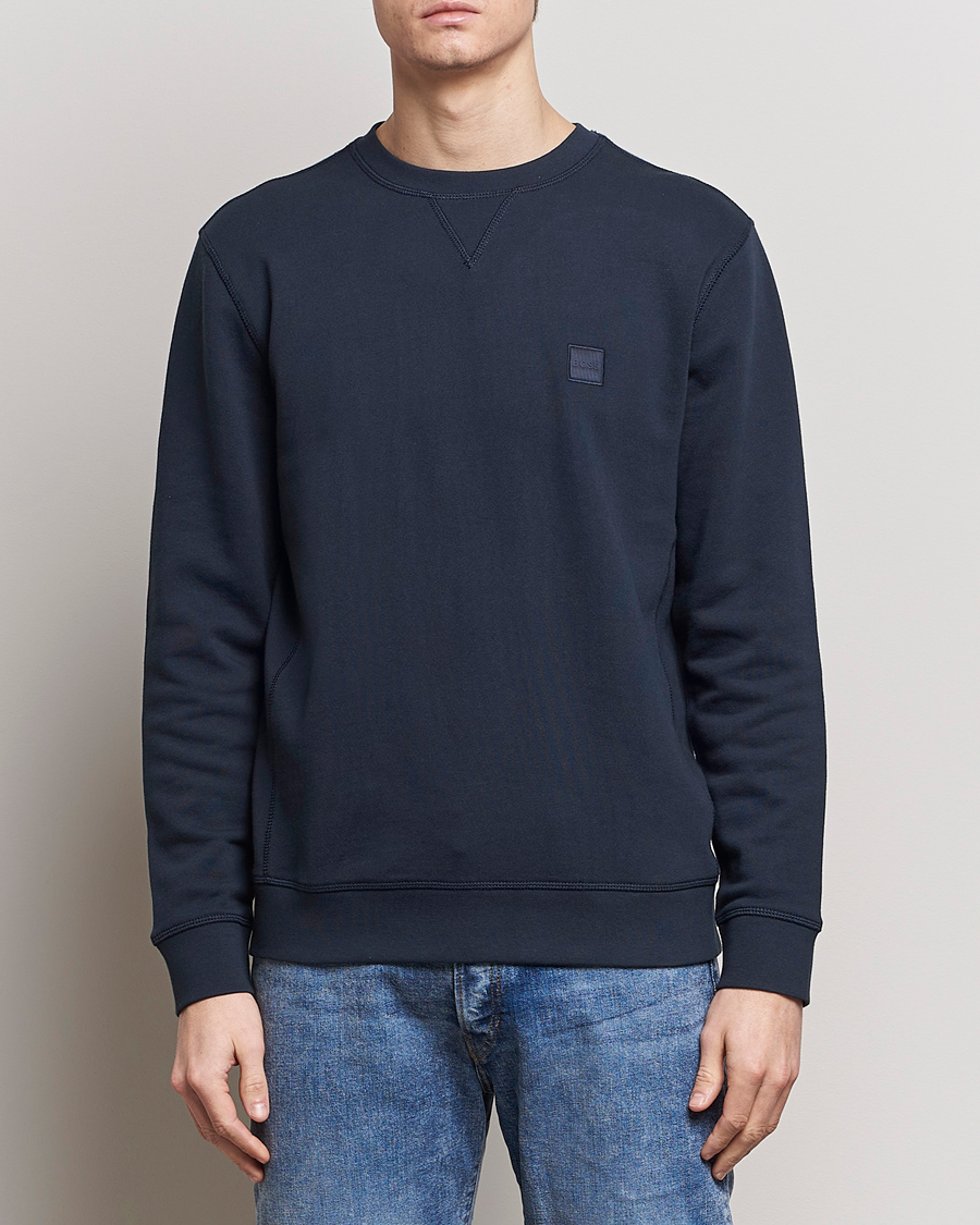 Homme | Pulls Et Tricots | BOSS ORANGE | Westart Logo Sweatshirt Dark Blue
