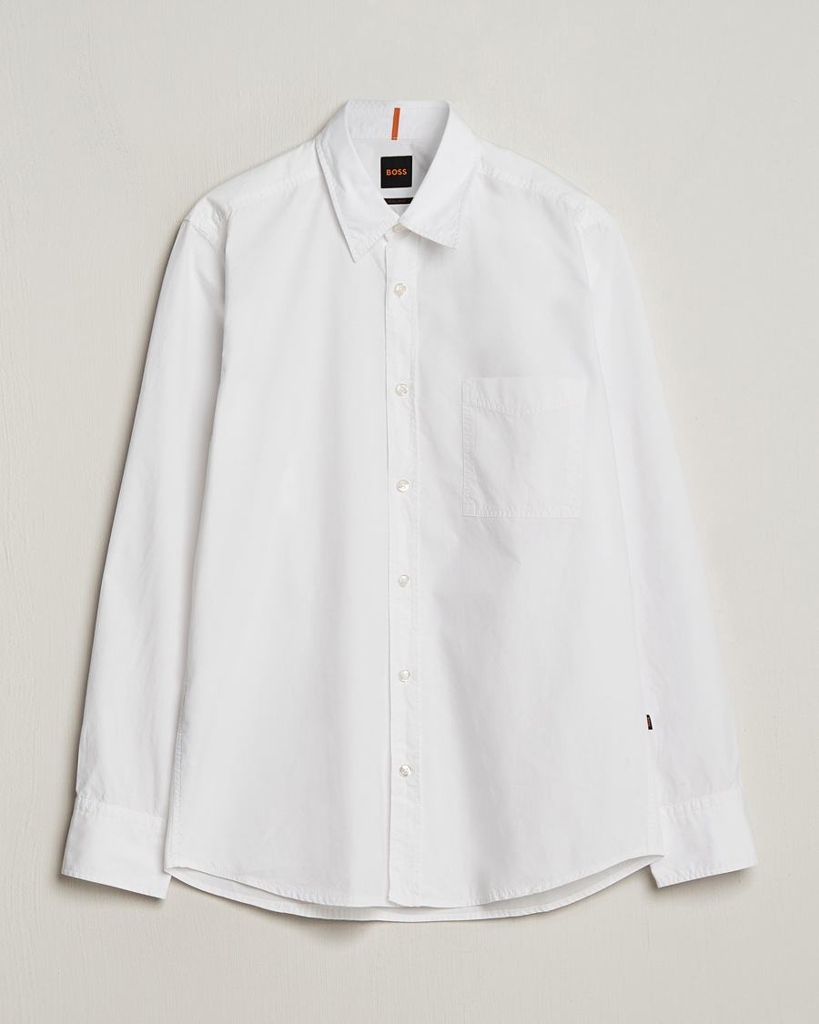 Homme | Chemises | BOSS ORANGE | Relegant Cotton Pocket Shirt White