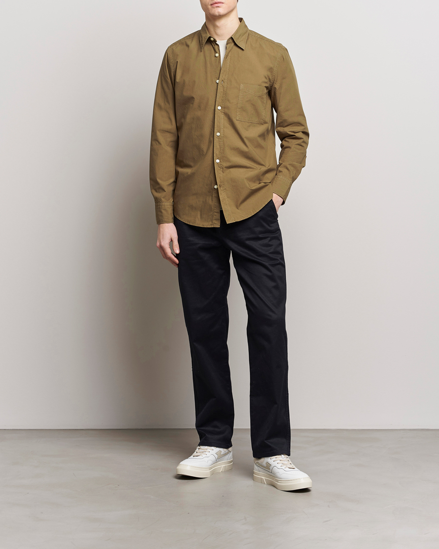 Homme | Chemises | BOSS ORANGE | Relegant Cotton Pocket Shirt Open Green