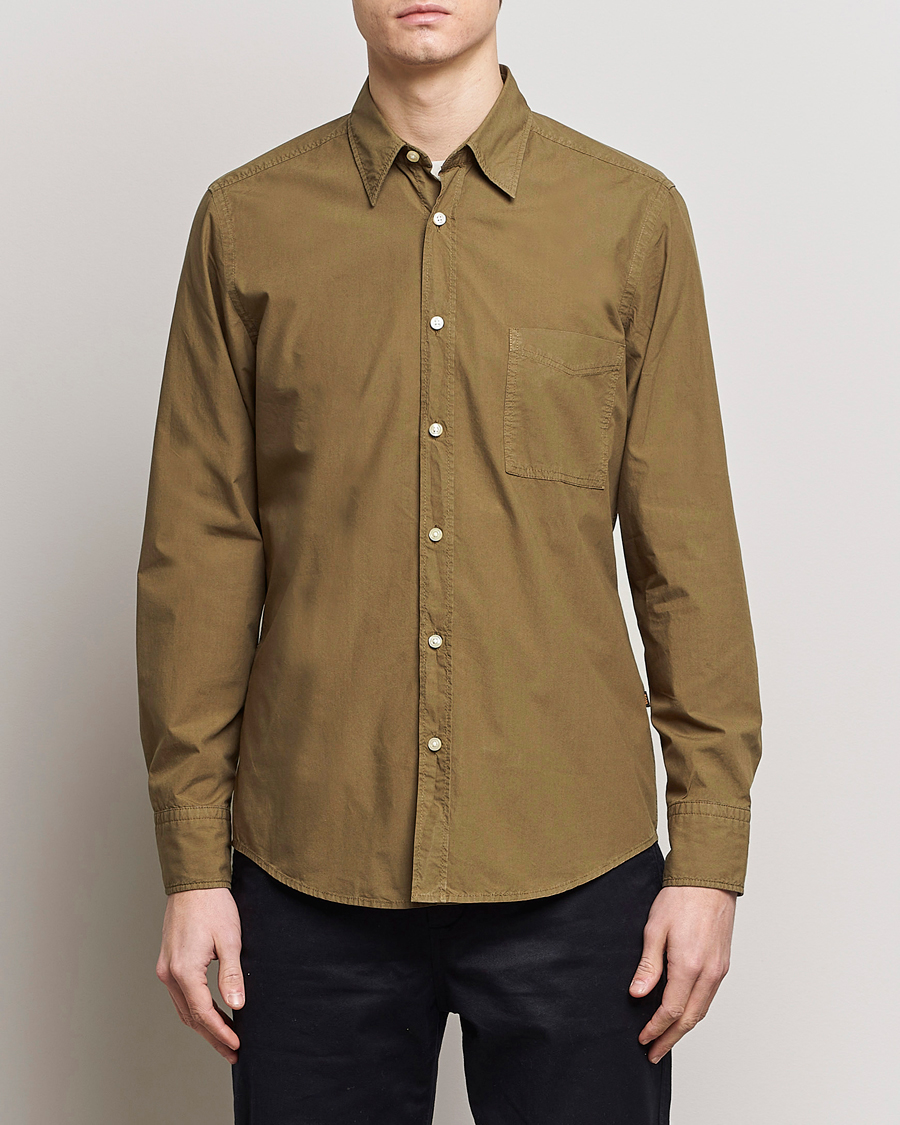 Homme | Chemises | BOSS ORANGE | Relegant Cotton Pocket Shirt Open Green