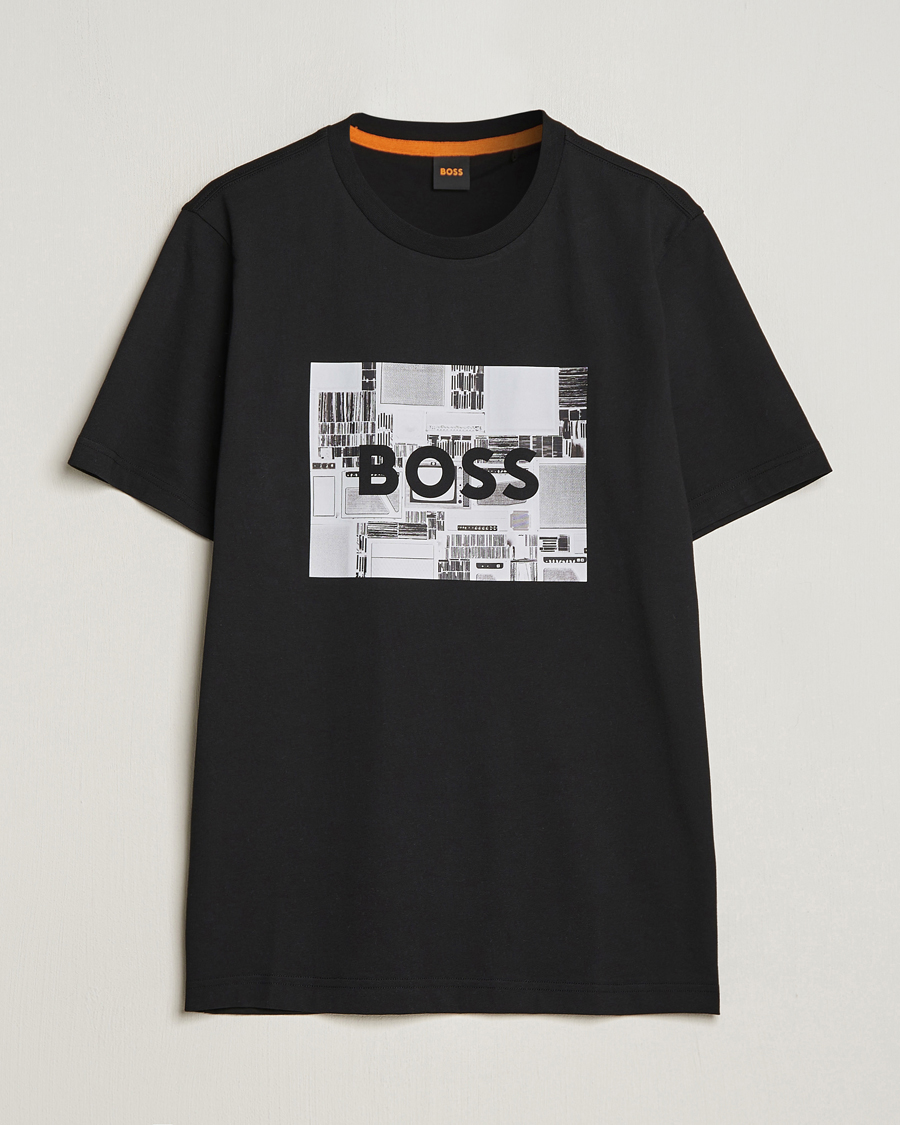 Homme | T-shirts | BOSS ORANGE | Heavy Logo T-Shirt Black