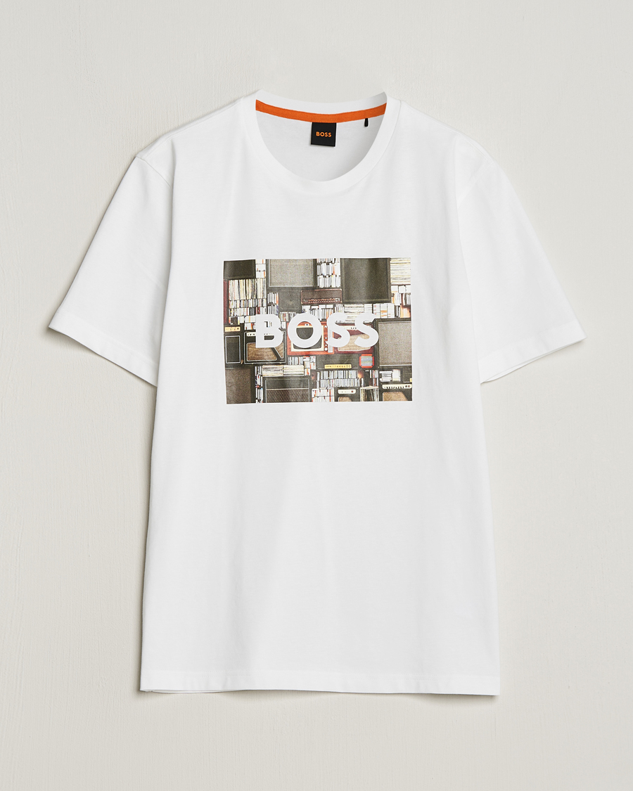 Homme | T-shirts | BOSS ORANGE | Heavy Logo T-Shirt White