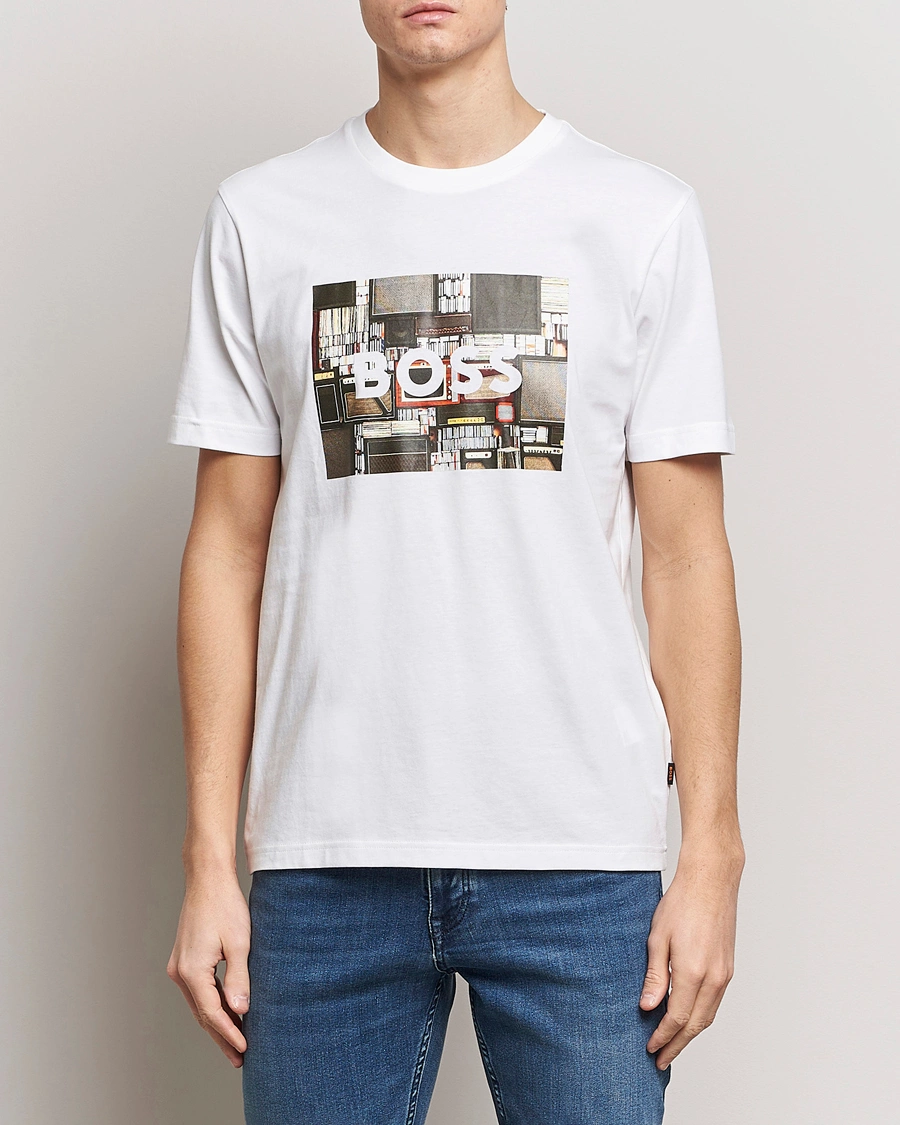 Homme | T-shirts | BOSS ORANGE | Heavy Logo T-Shirt White