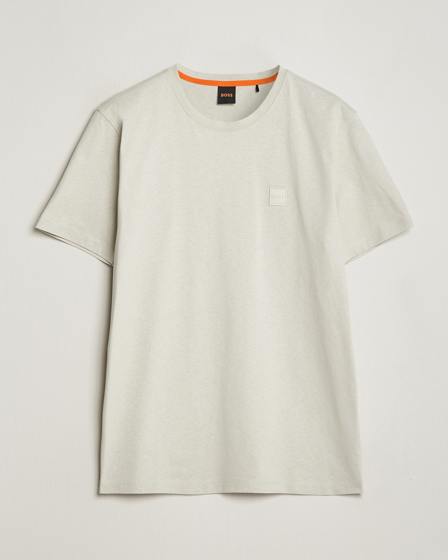 Homme | T-shirts | BOSS ORANGE | Tales Logo Crew Neck T-Shirt Light Beige