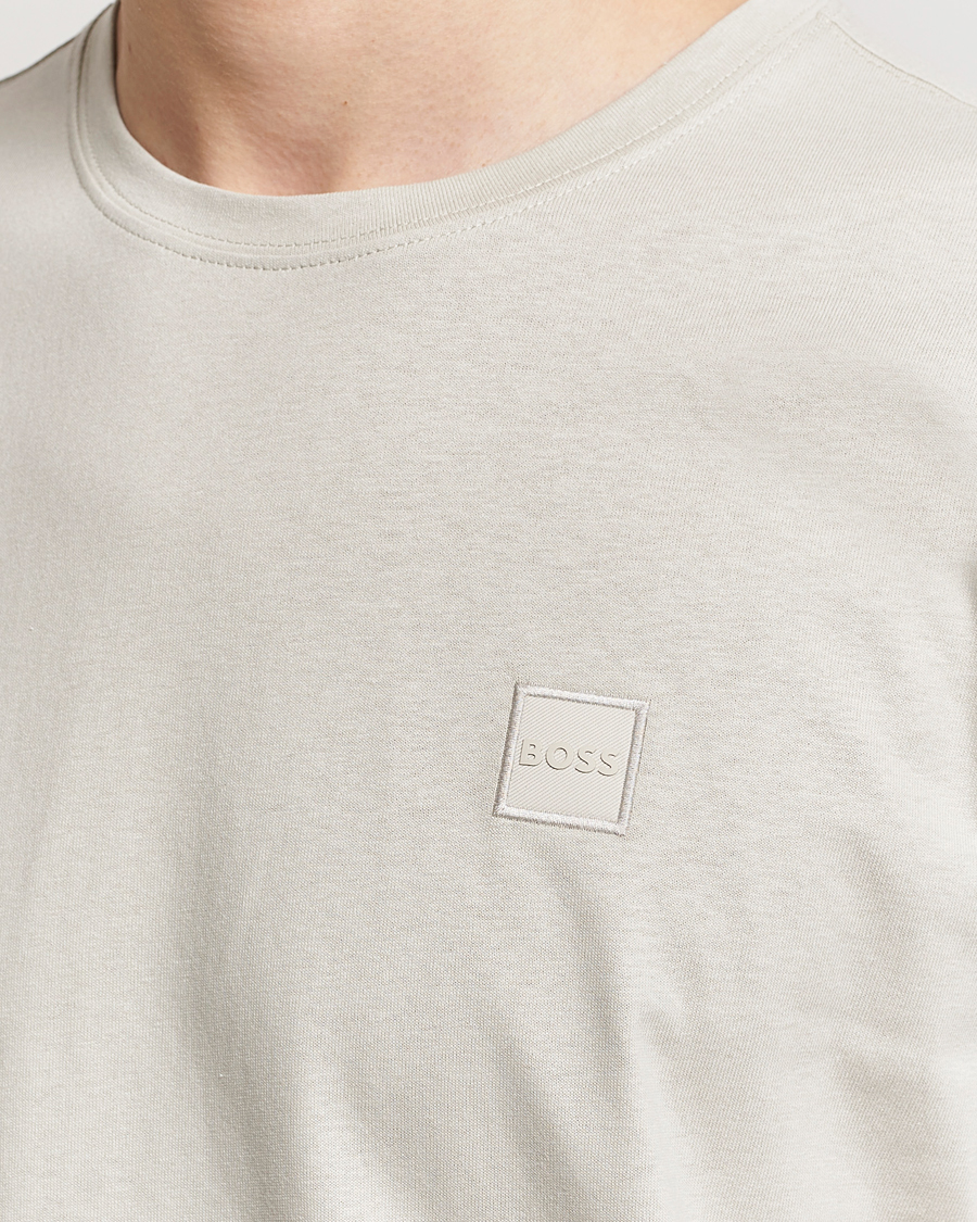 Homme | T-shirts | BOSS ORANGE | Tales Logo Crew Neck T-Shirt Light Beige