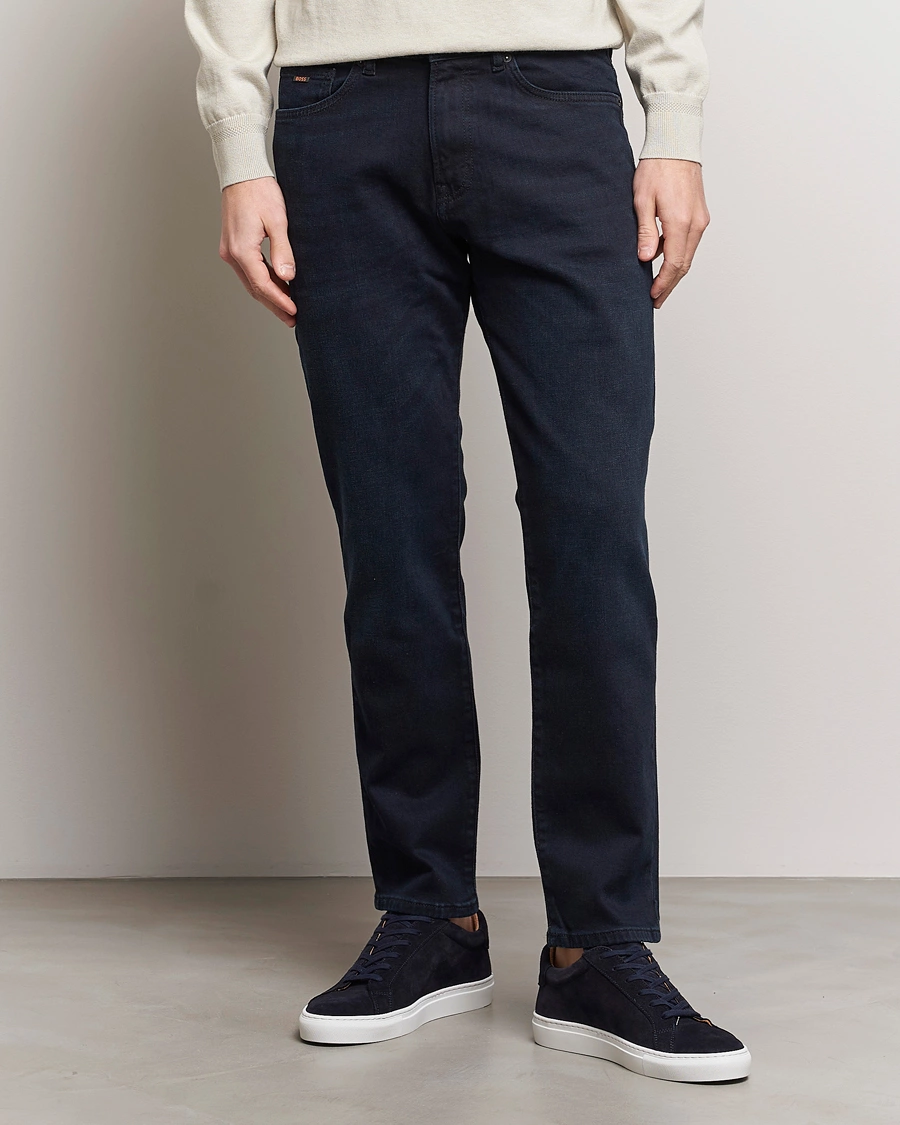 Homme | Jeans Bleus | BOSS ORANGE | Re.Maine Regular Fit Stretch Jeans Dark Blue