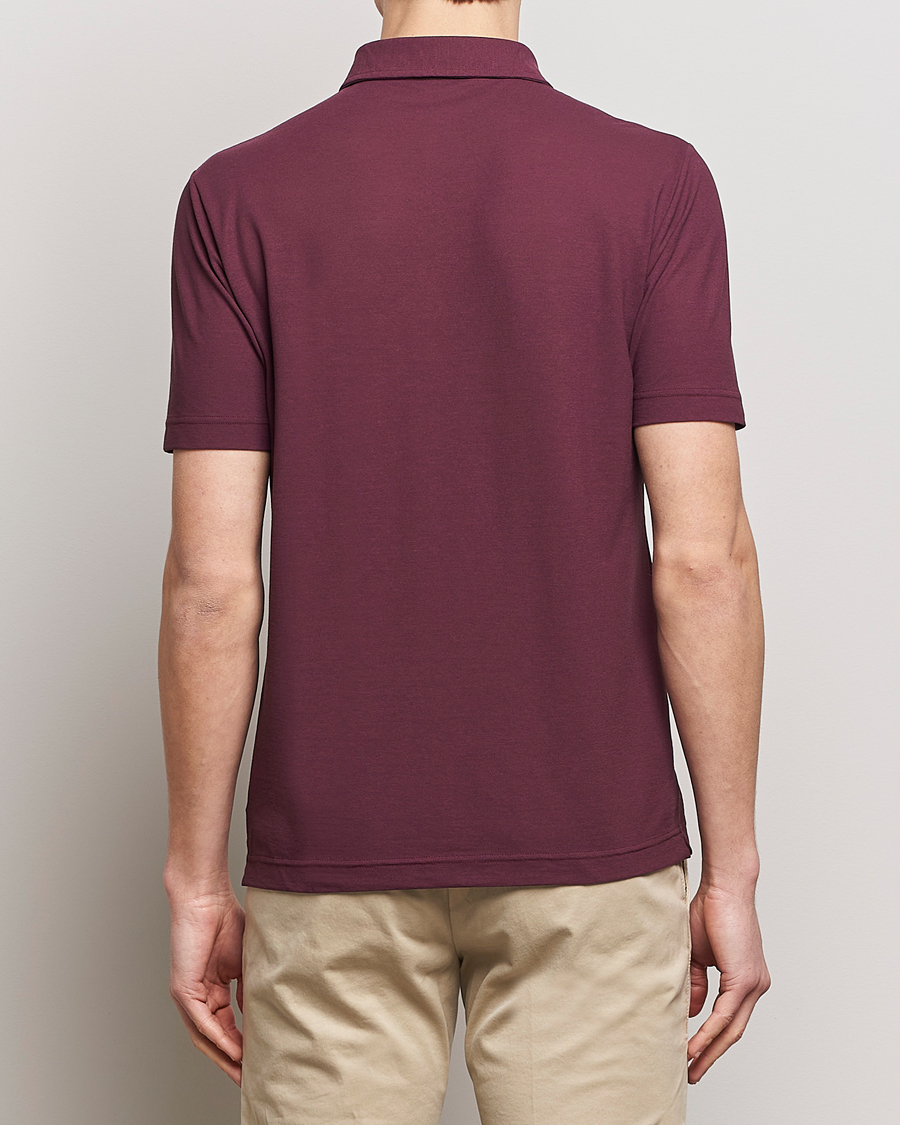 Homme | Polos | Zanone | Ice Cotton Polo Burgundy