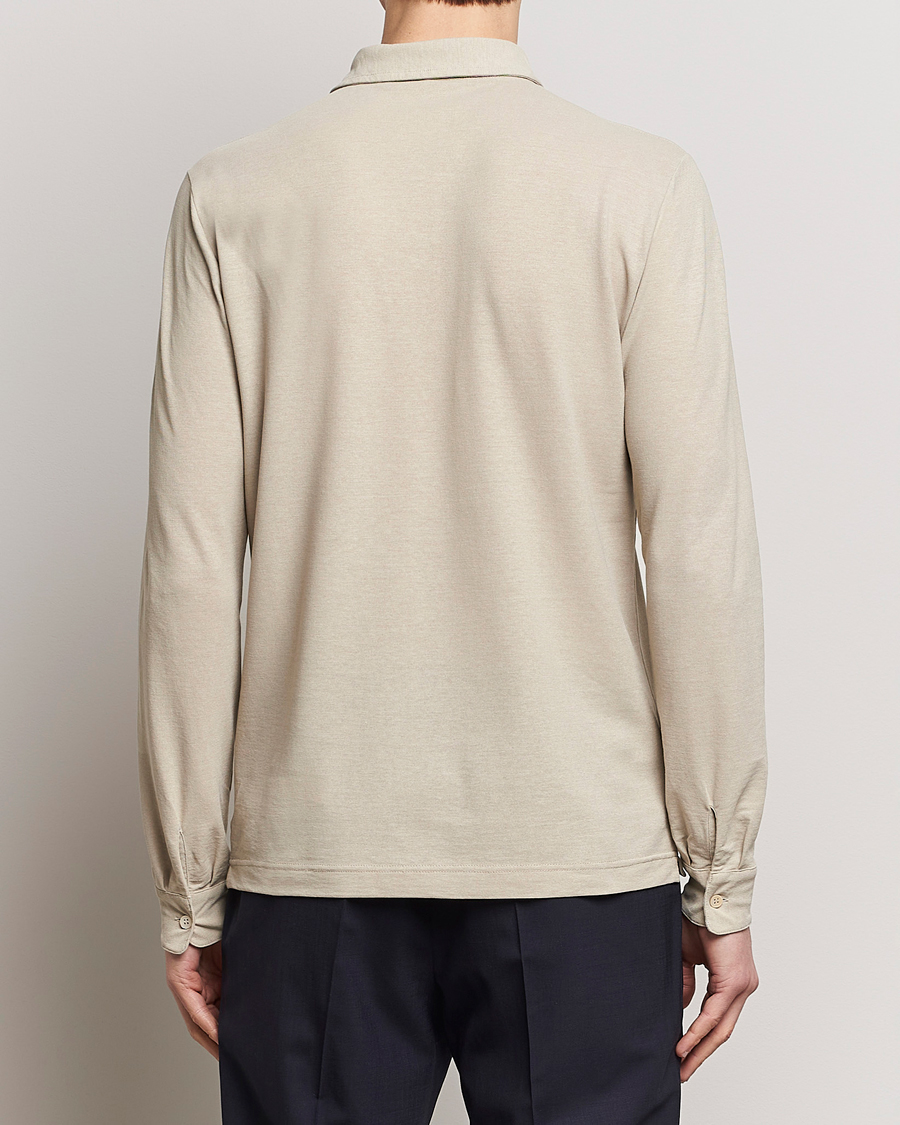 Homme | Pulls Et Tricots | Zanone | Ice Cotton Long Sleeve Polo Beige