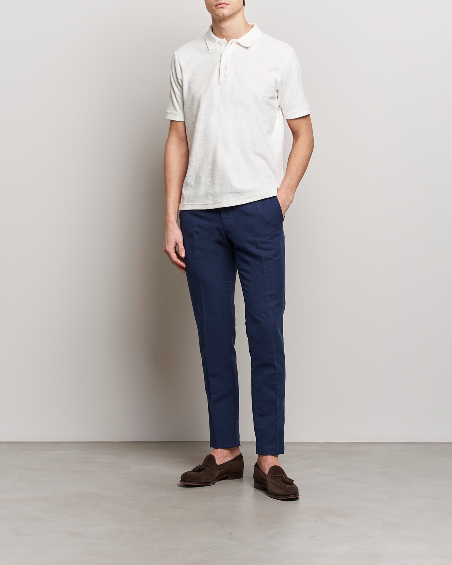 Homme | Polos | Zanone | Terry Cotton Polo White