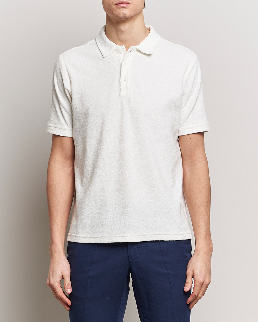 Homme | Polos | Zanone | Terry Cotton Polo White