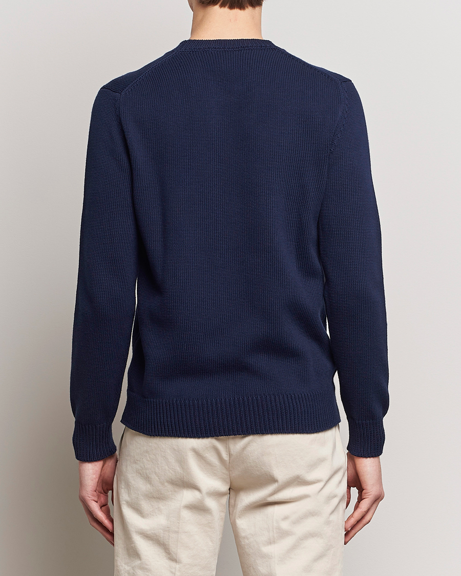 Homme | Pulls Et Tricots | Zanone | Soft Cotton Crewneck Sweater Navy
