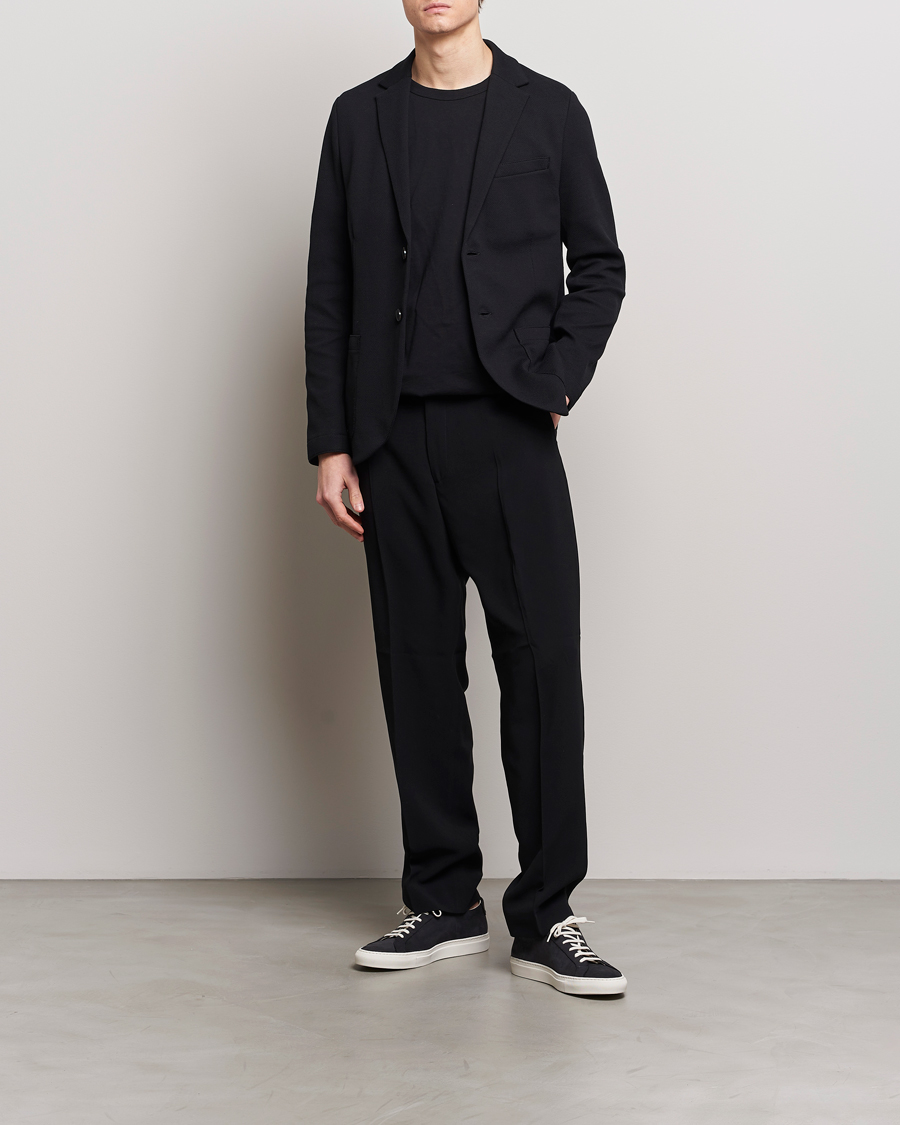 Homme | Blazers | Harris Wharf London | Loro Piana Cavalry Twill Blazer Black