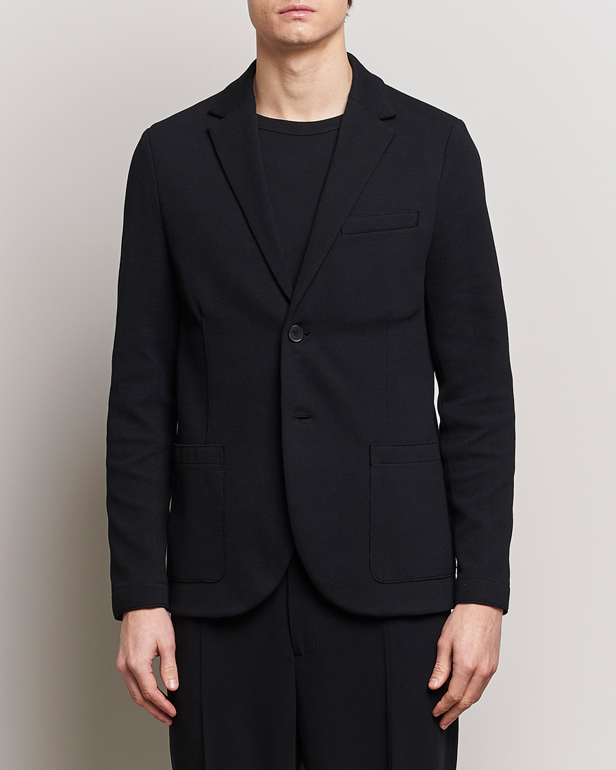 Homme | Blazers | Harris Wharf London | Loro Piana Cavalry Twill Blazer Black