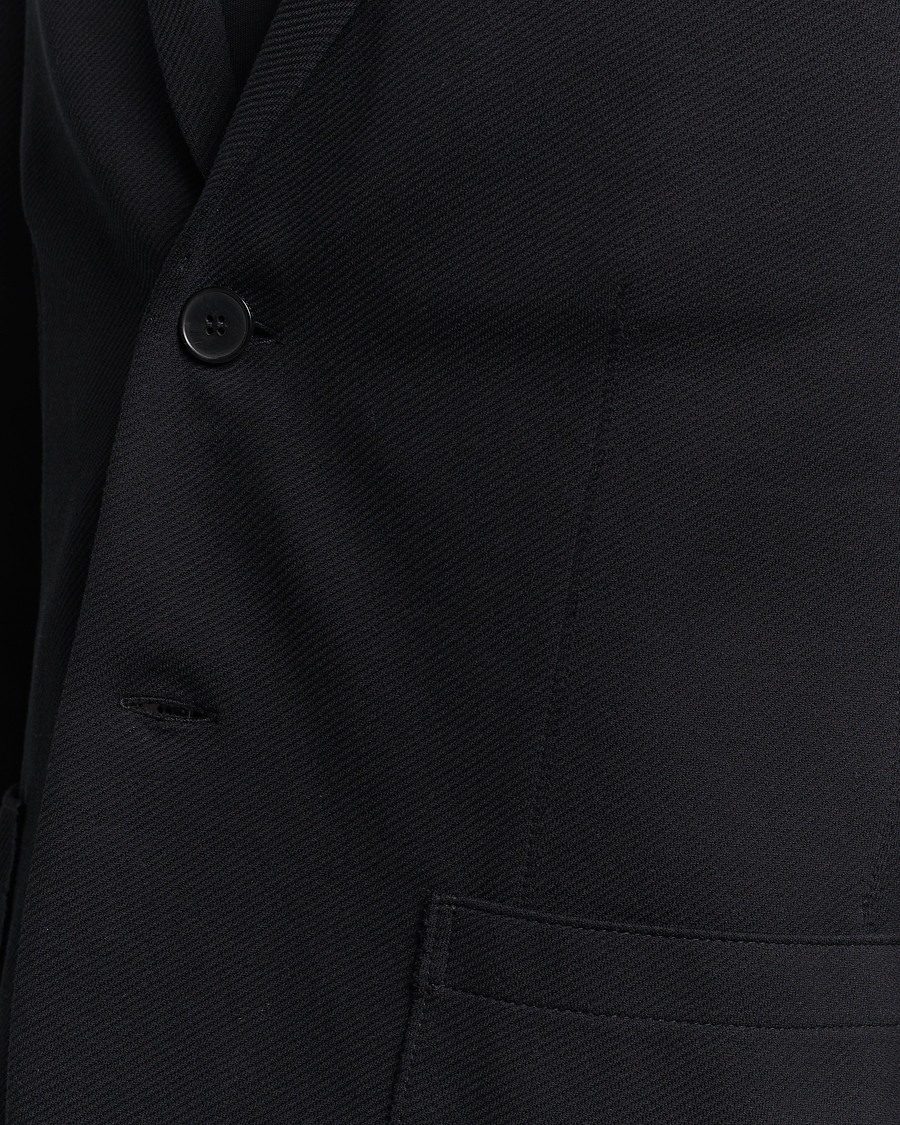 Homme | Blazers | Harris Wharf London | Loro Piana Cavalry Twill Blazer Black
