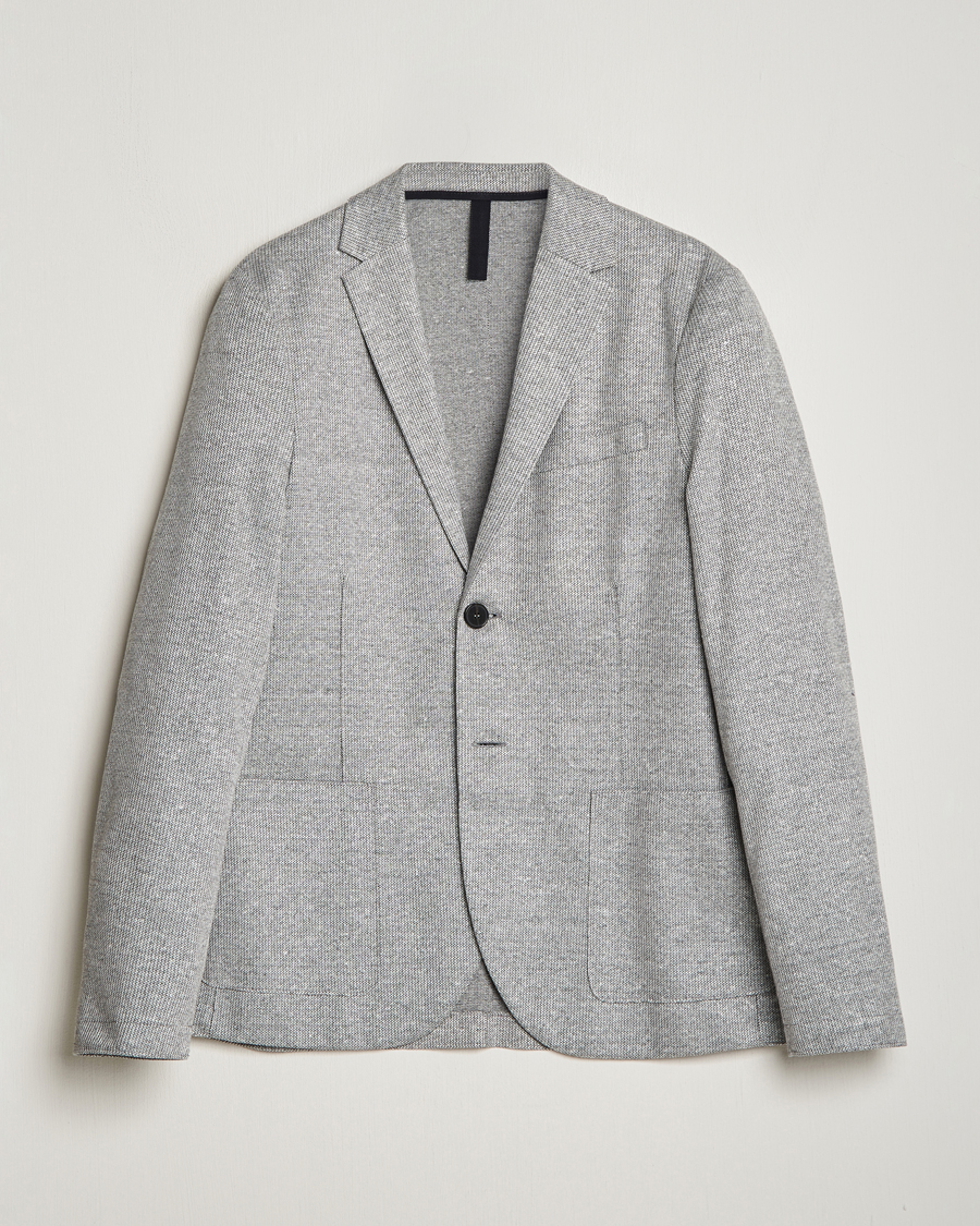Homme | Blazers | Harris Wharf London | Linen Blend Blazer Grey