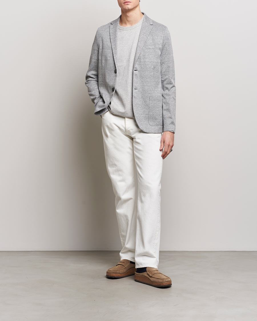 Homme | Blazers | Harris Wharf London | Linen Blend Blazer Grey