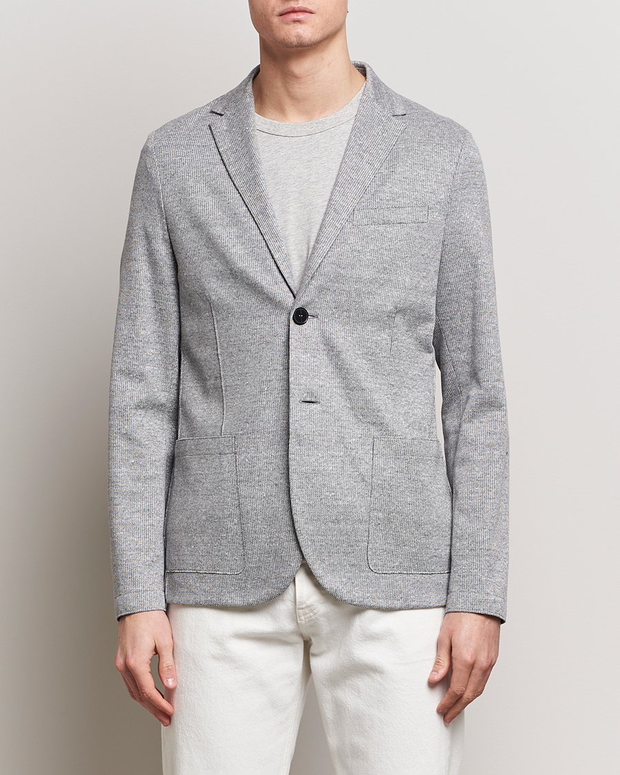Homme | Blazers | Harris Wharf London | Linen Blend Blazer Grey