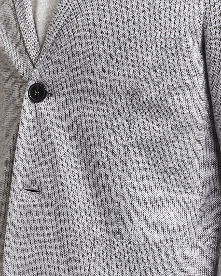 Homme | Blazers | Harris Wharf London | Linen Blend Blazer Grey