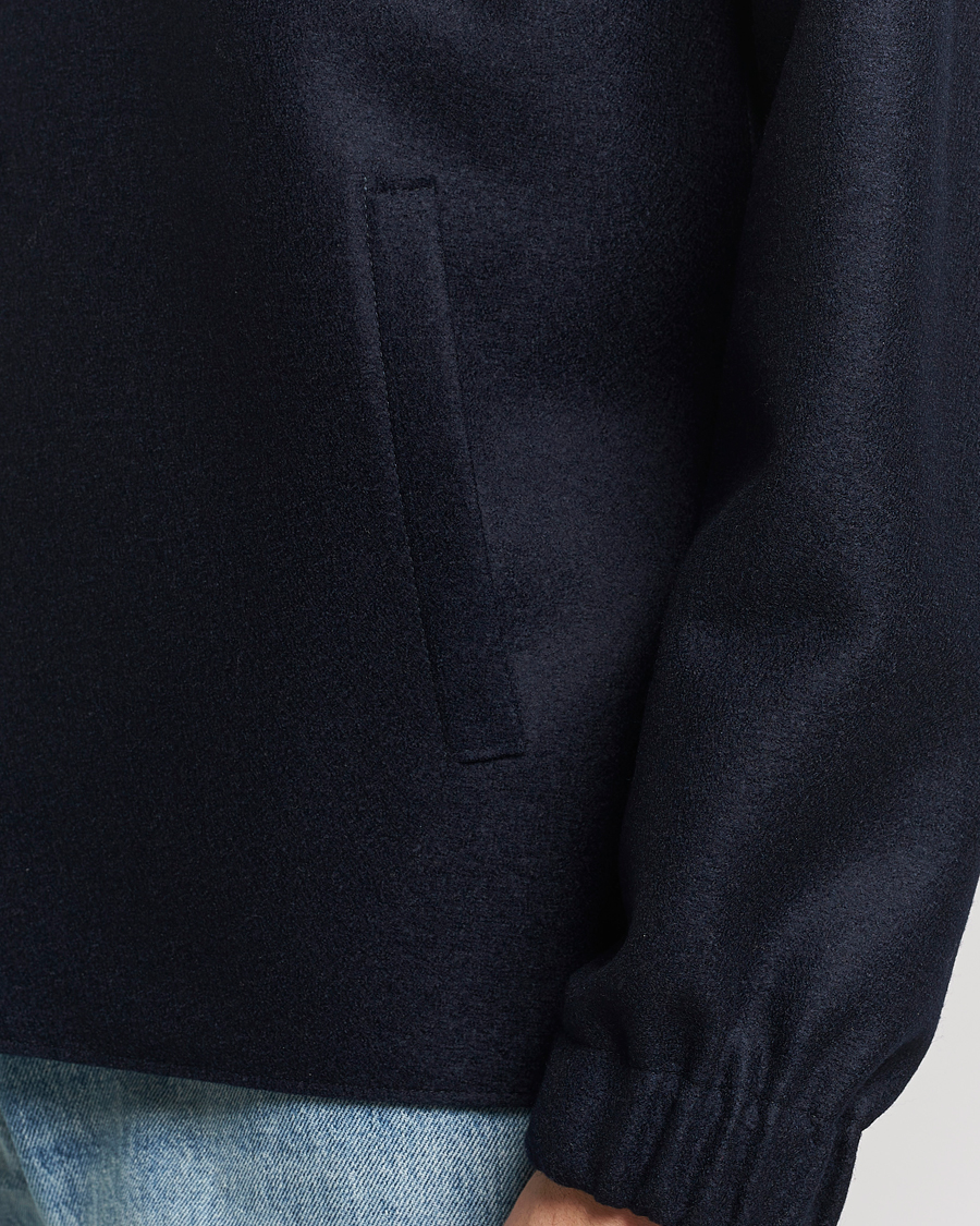 Homme | Manteaux Et Vestes | Harris Wharf London | Light Pressed Wool Coach Jacket Navy