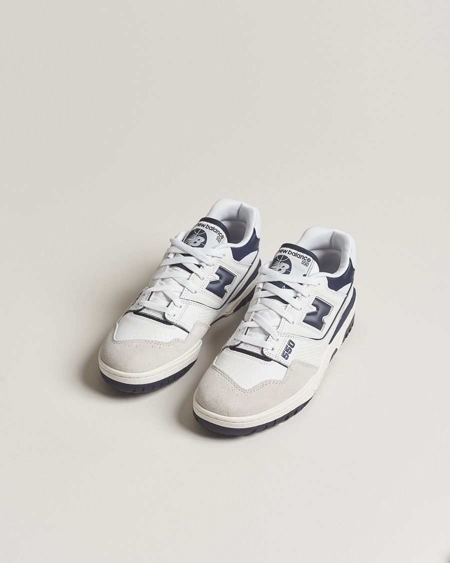 Homme | Baskets Blanches | New Balance | 550 Sneakers White/Navy