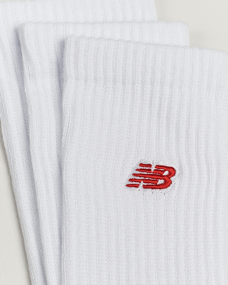 Homme | Chaussettes Quotidiennes | New Balance | 3-Pack Patch Logo Socks White