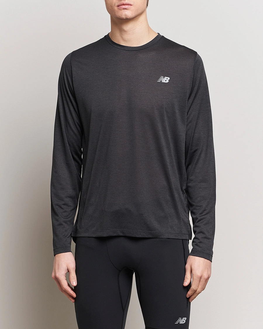Homme | T-Shirts Noirs | New Balance Running | Athletics Run Long Sleeve T-Shirt Black