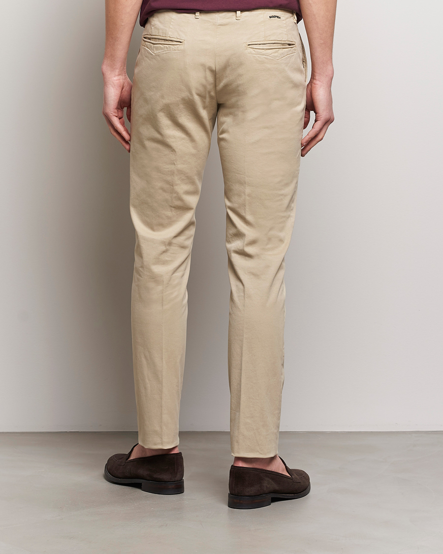 Homme | Pantalons | Incotex | Slim Fit Garment Dyed Slacks Light Beige