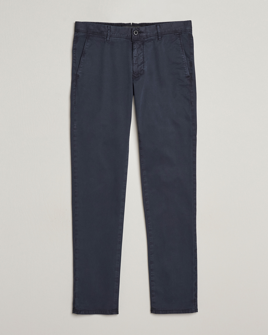 Homme | Pantalons | Incotex | Slim Fit Garment Dyed Slacks Navy