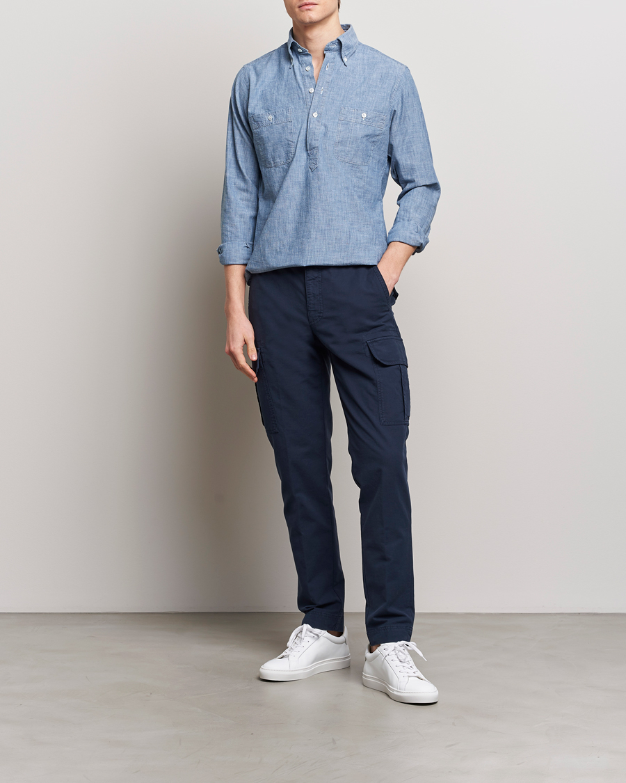 Homme | Pantalons | Incotex | Slim Fit Cargo Pants Navy