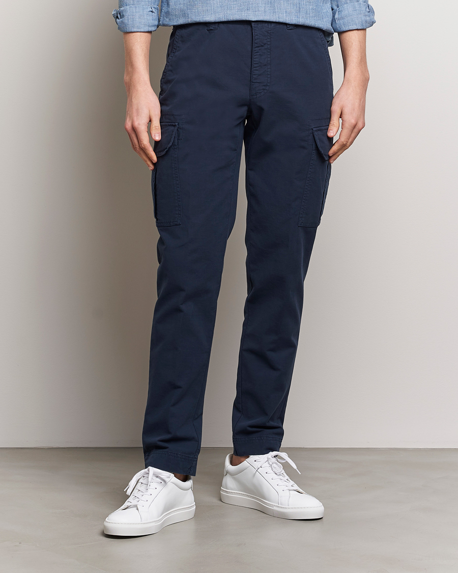 Homme | Pantalons | Incotex | Slim Fit Cargo Pants Navy
