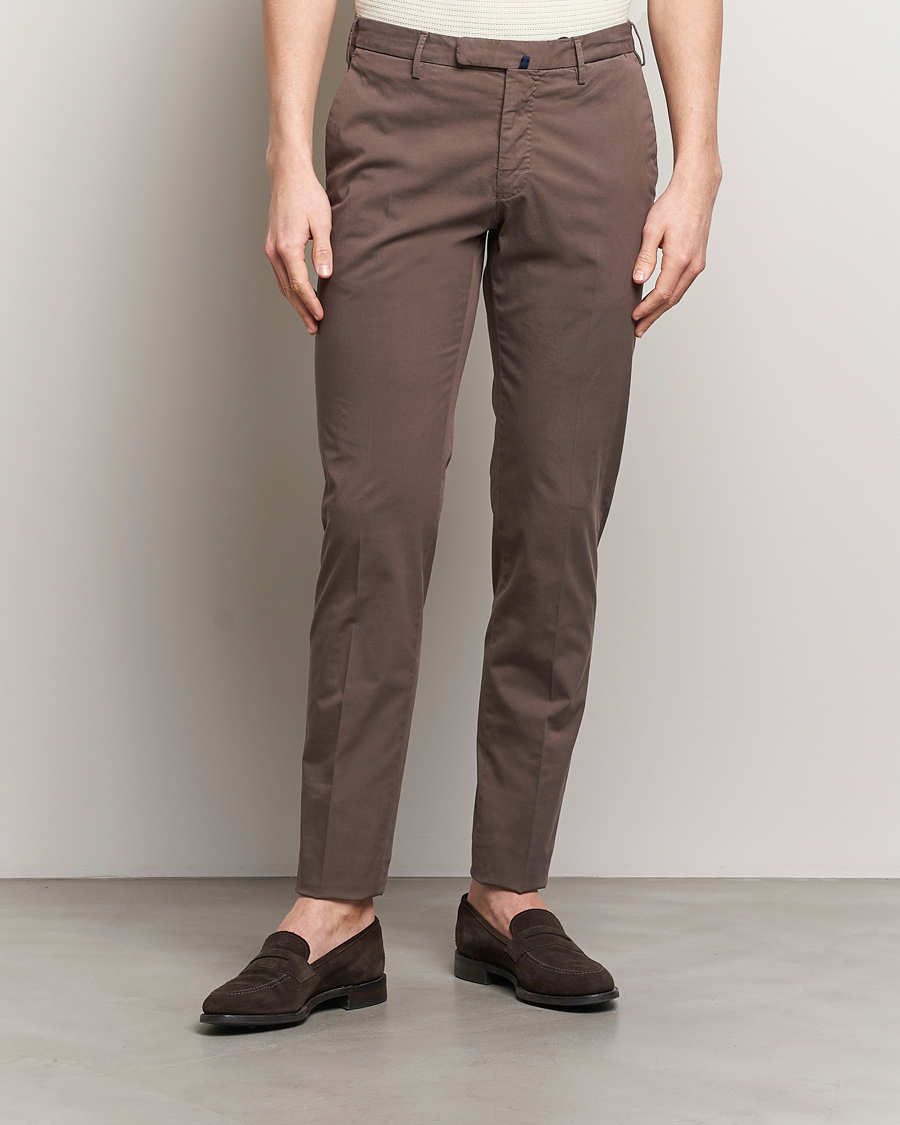Homme | Pantalons | Incotex | Slim Fit Comfort Chinos Dark Brown