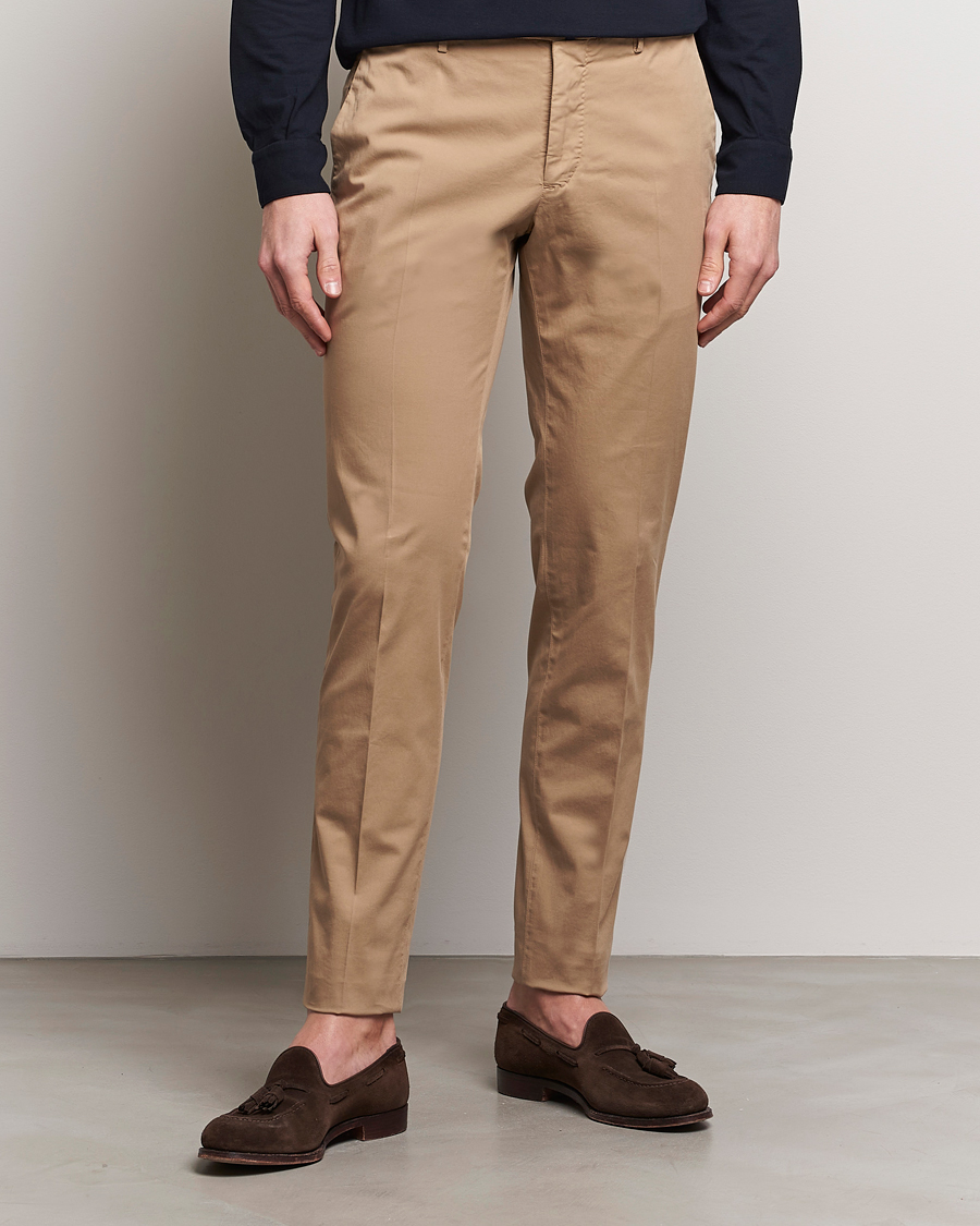 Homme | Pantalons | Incotex | Slim Fit Comfort Chinos Beige