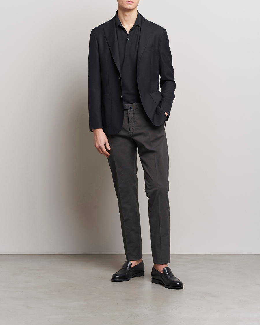 Homme | Pantalons | Incotex | Slim Fit Comfort Chinos Charcoal