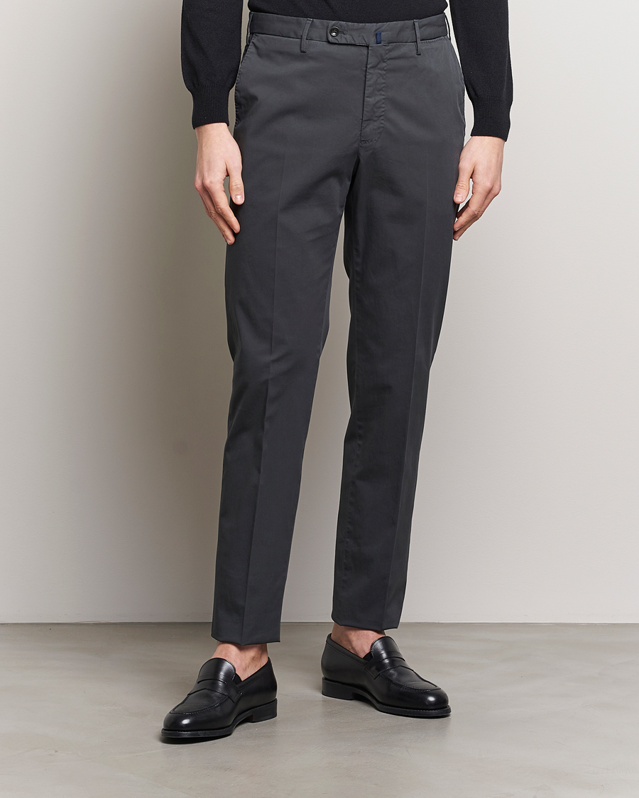 Homme | Italian Department | Incotex | Regular Fit Comfort Chinos Charcoal