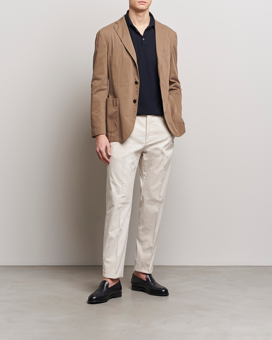 Homme | Pantalons | Incotex | Straight Fit Garment Dyed Chinos Off White