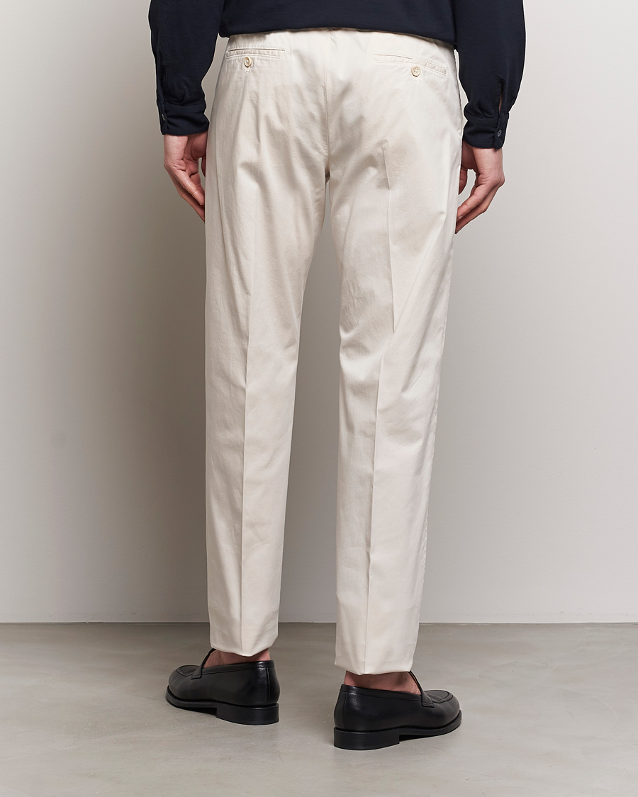 Homme | Pantalons | Incotex | Straight Fit Garment Dyed Chinos Off White