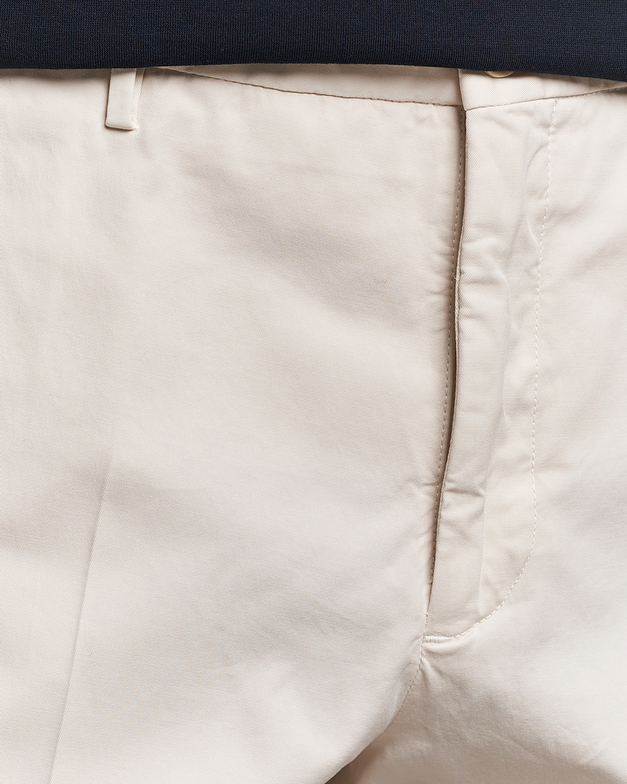 Homme | Pantalons | Incotex | Straight Fit Garment Dyed Chinos Off White