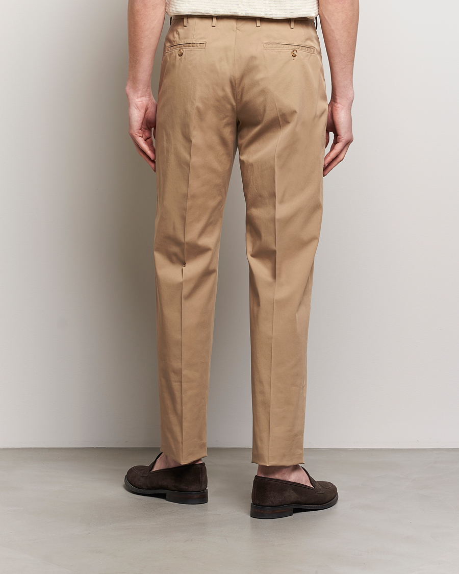 Homme | Pantalons | Incotex | Straight Fit Garment Dyed Chinos Beige