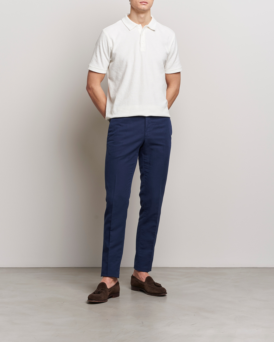 Homme | Pantalons | Incotex | Slim Fit Chinolino Trousers Navy