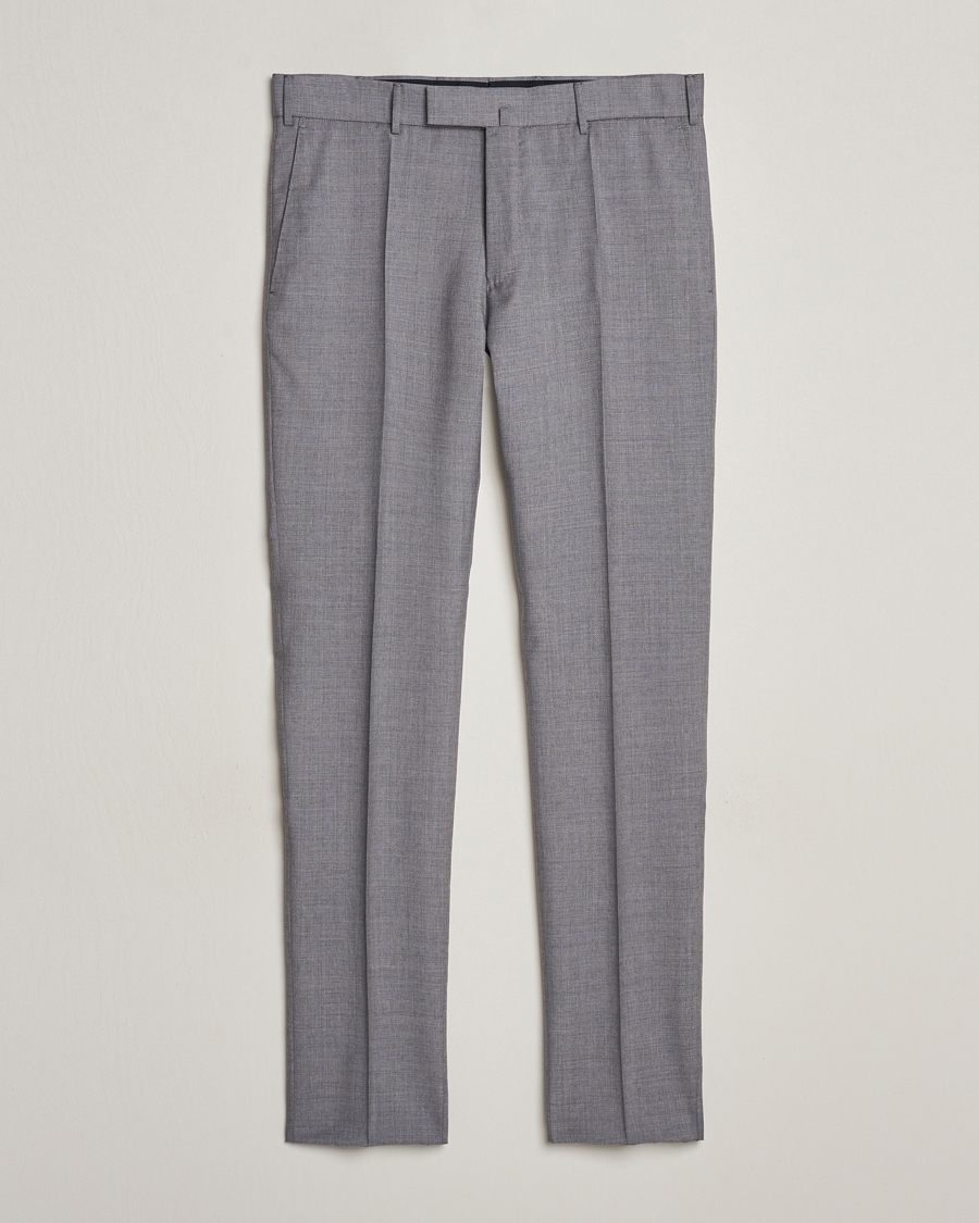 Homme | Pantalons | Incotex | Slim Fit Tropical Wool Trousers Light Grey