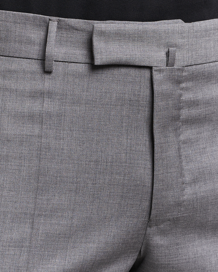 Homme | Pantalons | Incotex | Slim Fit Tropical Wool Trousers Light Grey