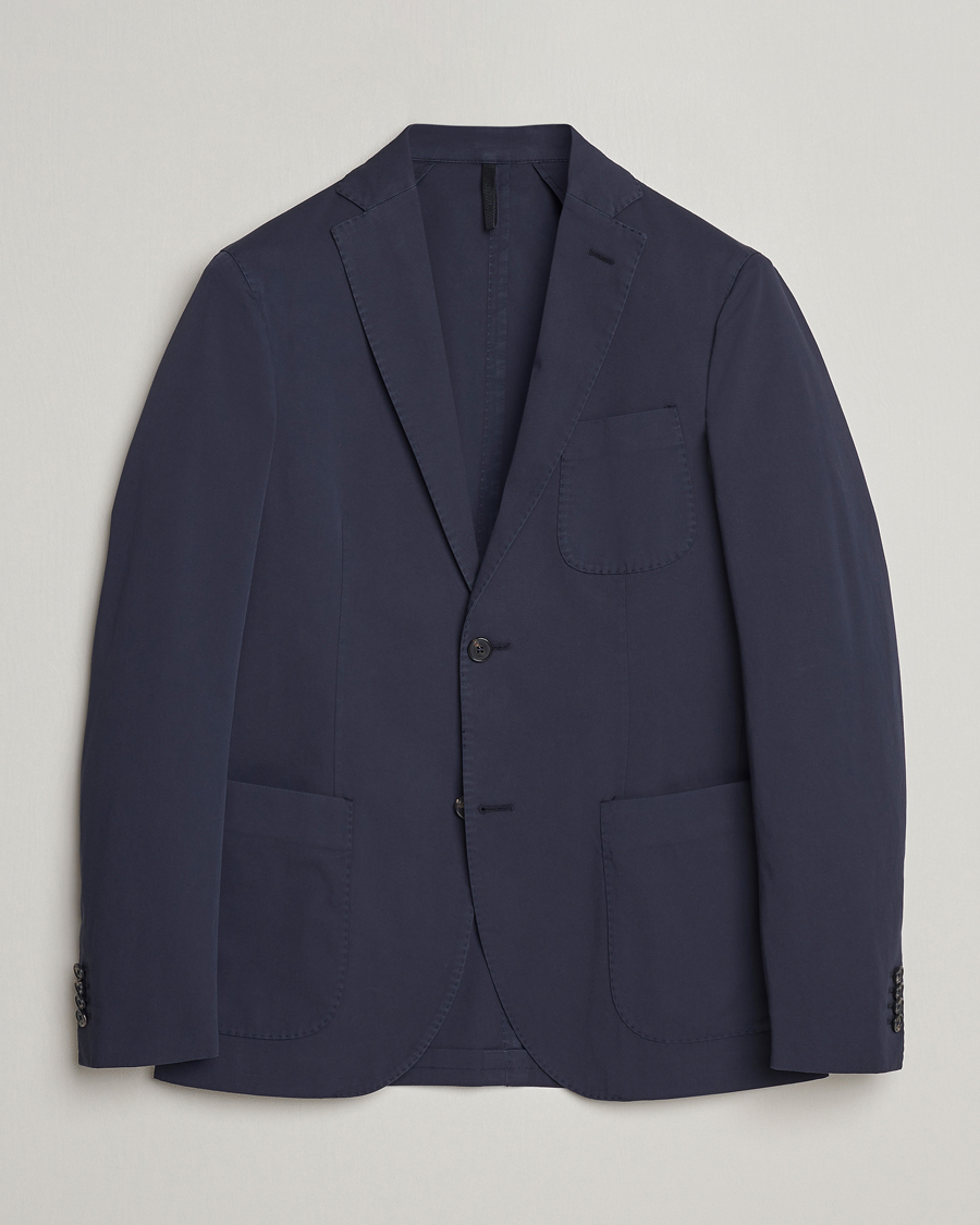 Homme | Blazers | Incotex | Unconstructed Comfort Cotton Blazer Navy