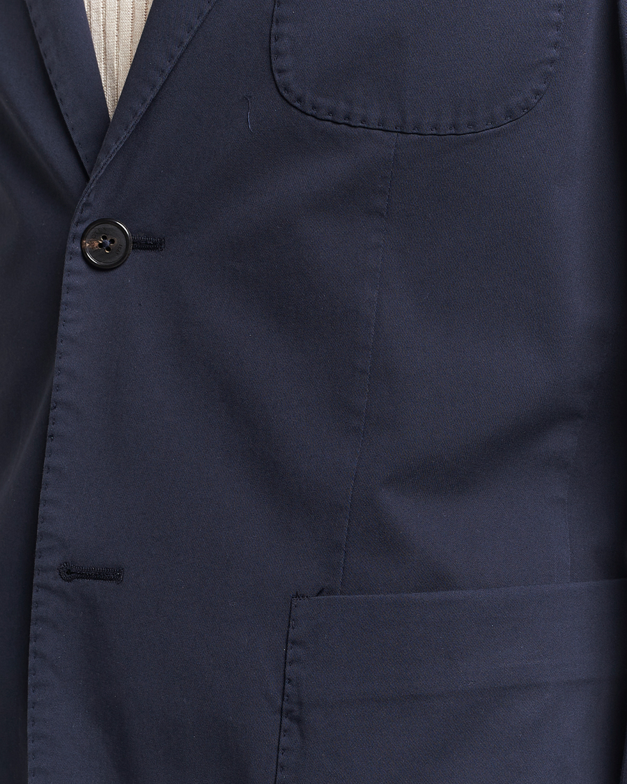 Homme | Blazers | Incotex | Unconstructed Comfort Cotton Blazer Navy