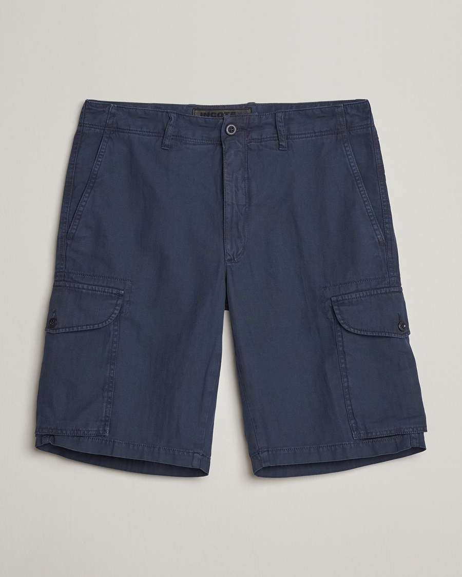 Homme | Shorts | Incotex | Cotton Cargo Shorts Navy