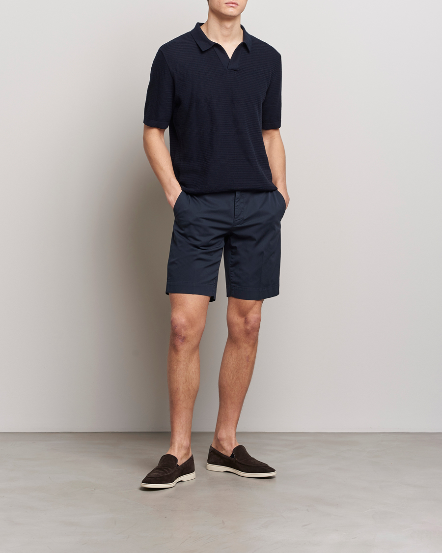 Homme | Shorts | Incotex | Cotton Comfort Shorts Navy