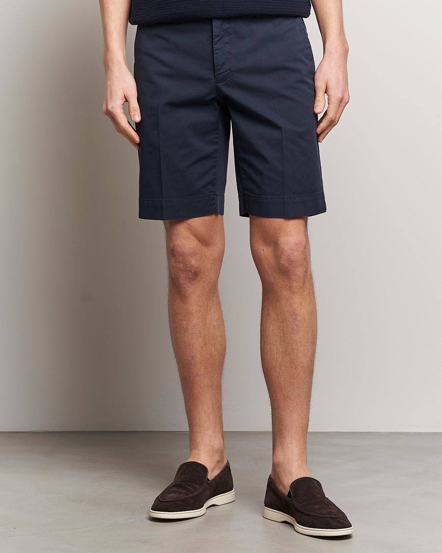 Homme | Shorts Chinos | Incotex | Cotton Comfort Shorts Navy