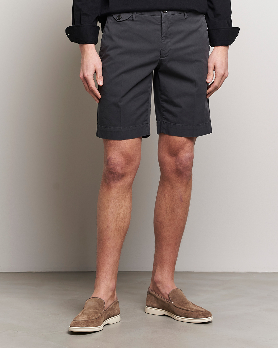 Homme | Italian Department | Incotex | Cotton Comfort Shorts Black