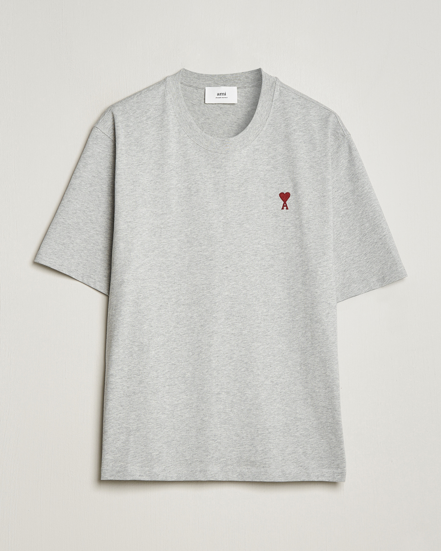Homme | T-shirts | AMI | Heart Logo T-Shirt Heather Grey